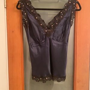 100% silk gold hawk tank